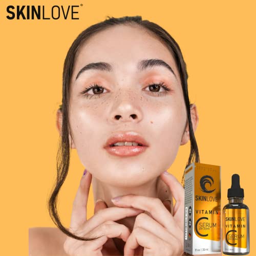 30% VITAMIN C SERUM MIT HYALURON | VITAMIN E | JOJOBAÖL | HOCHDOSIERT | ANTI-AGING | ANTI-FALTEN-GESICHTSSERUM | NATÜRLICHE INHALTSSTOFFE | PARABENFREI | VEGAN | MADE IN GERMANY | SKINLOVE®