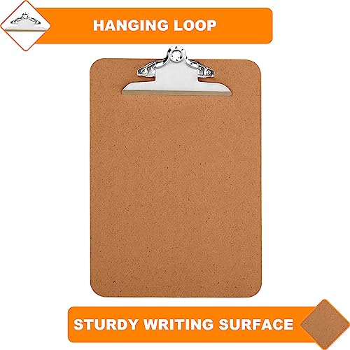 HERKKA 10 Pack Hardboard Office Clipboards - A4 Letter Size, ECO Friendly