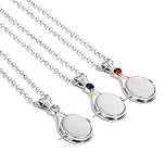 ACOLY 3 PCS Mermaid Locket Necklace,H2O Imprint Shell Necklace,Gift for Women Girls