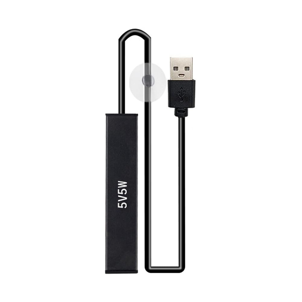 AIDIRui Mini calentador de acuario de 5 W, carga USB, para calentador de pecera pequeño, fácil de instalar, fácil de usar
