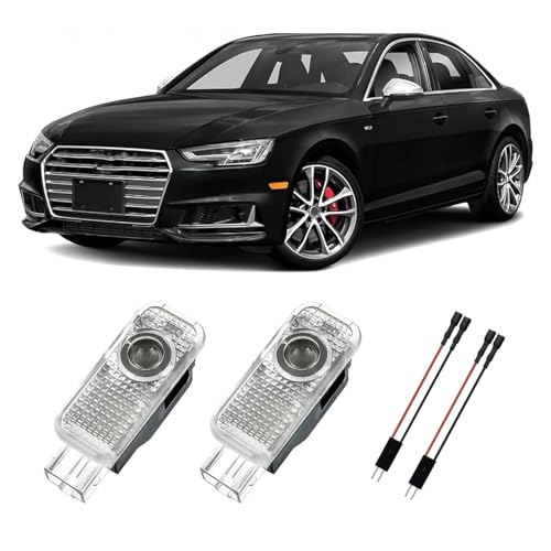 Luces LED De Proyección Para Puerta De Coche Audi - Logo En El Suelo, 4 Piezas, Fácil Instalación