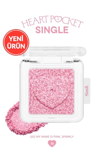 Kişiselleştirilebilir Simli Tekli Far Heart Pocket Single (G02 My Name is Pink Sparkly)