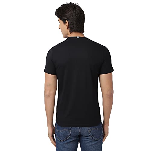Image of Wrangler Men Black Graphic Regular Fit T Shirt