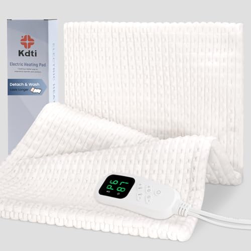 Image of Heating Pad with Removable Cover for Back, Neck, Abdomen, Knees, and Legs to Relieve Muscle Soreness, Machine Washable, Moist Heat or Dry Heat with auto-shutoff, Ideal Birthday Gift.