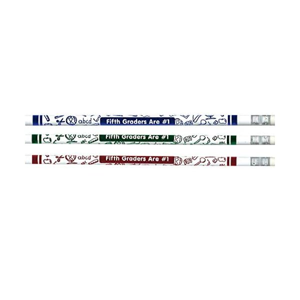 JRM7865B 5th Graders are #1 Pencils, 0.6" Height, 2.5" Wide, 7.5" Length (12 Count)