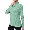 Terecey Camiseta Deportiva Mujer Manga Larga con Cremallera Top Deportivo Cuello Alto Ropa Deporte Secado Rapido Camiseta Running Mujer para Fitness Senderismo Gimnasio