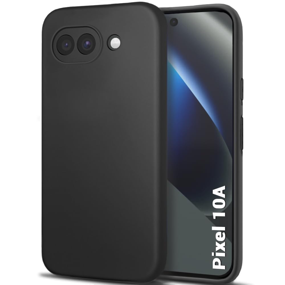 TheGiftKart Sleek Back Cover Case for Google Pixel 10A | Slim Fit Protective Design | Ultra Matte Finish | Camera Protection Bump | Soft Silicon Case Cover for Pixel 10A (Silicone, Black)