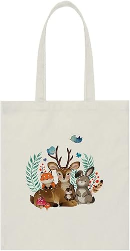 Vista 67 de WIRESTER Bolsa de lona reutilizable para mujeres y niñas, bolsa de compras de comestibles, bolsa de hombro, bolsa de viaje, animal de perro y gato