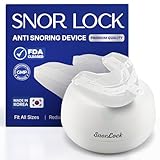 Snor Lock Anti Snoring Mouth Guard: FDA-Cleared and Modable-Mandibular Advancement Mouth Guard for Airway Improvement & Breathing Support- -Anit Snore Mouthpiece Made in Korea (1 Count(Pack of 1))