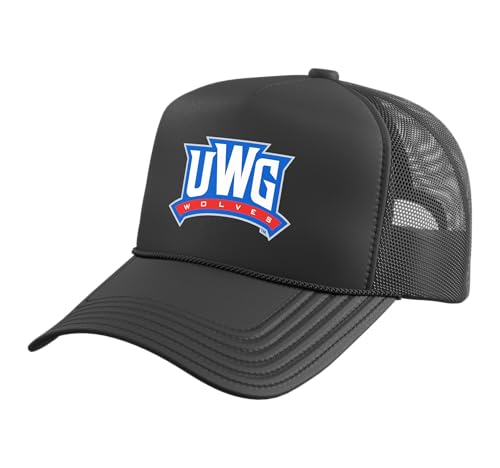 University of West Georgia UWG Wolves Logo - Steve State Trucker Hat with Adjustable Mesh Back, Black