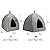 Hollypet Self-Warming 2-in-1 Foldable Comfortable Triangle Pet Cat Bed Tent House
