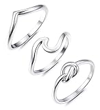 925 Sterling Silber Ring-925 Sterling Silber Wave Ring, nicht verblassen, wird die Farbe nicht ändern oder dunkel werden. Anlaufbeständig, nickelfrei. Comfort Fit Design, One ist exquisite Schnittverarbeitung und stilvolle äußere Erscheinung Design, Wave Ring gibt Ihnen eine glückliche und andere Dhow. Moderner und vorgestellter Match mit passender Kleidung für verschiedene Anlässe.