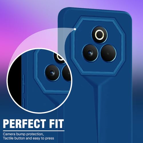 Image of WOW IMAGINE Back Cover for Realme P3 Pro 5G | Blade Series Ultra Thin Case with Lightweight Design | Camera Protection | Soft Matte Silicone Flexible Mobile Case - Blue