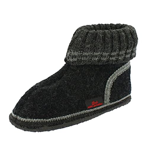 Beck Unisex Oetz Flache Hausschuhe, Schwarz, 40 EU