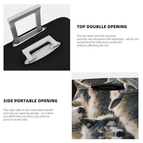 Wolf And Sheep Travel Luggage Cover Suitcase Protector Bag, Fits 18-32 Inch Luggage, Dust-Proof Suitcase Sleeve For Kid And Adult,Medium 5