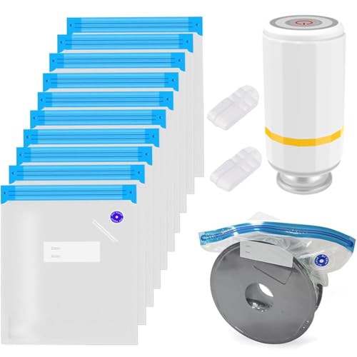 Image of Serplex 3D Printer Filament Vacuum Storage Bags & Electric Air Pump with 10 Filament Vacuum Storage Bags,2 Sliding Sealing Clips Moisture Protection for 1Kg,300x340mm