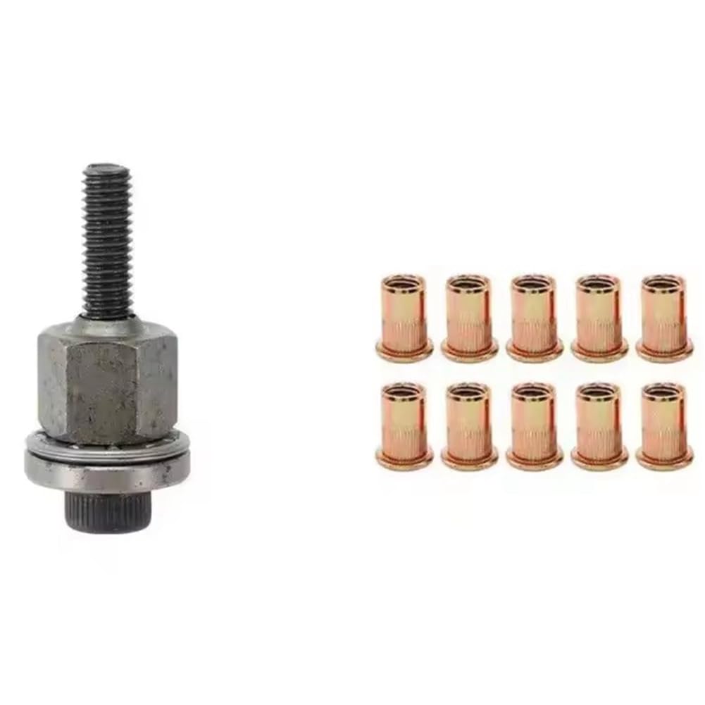 Littimoon Manual Rivet Riveter Rivet Nut Tool Adapter Metal License Plate Simple Installation 11pcs