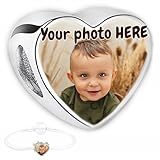 Custom Personalised Love Heart Photo Charm Bead
