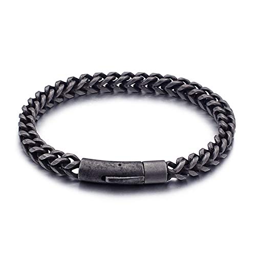 AnazoZ Brazaletes Cadena Pulseras Hombres Acero Inoxidable Pulseras Hombres Acero Inoxidable Brazaletes...