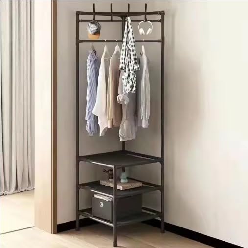 KRISHYAM Item Name (aka Title) Dual Layer Cloth Rack | Single Hanging Rod with Wheels for Multi Purpose (Black, 3 Layer) (B0D9P5B2FL) Amazon Price History, Amazon Price Tracker