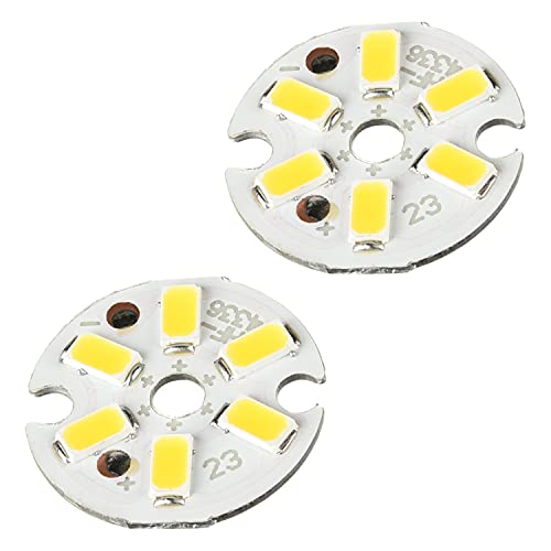 Image of Othmro 4PCS 300mA 3W LED Chip Bulb, 9-11V Super Round LED Chip Bulb Surface Mounted Devices Light Beads, Floodlight For Camper Light Bulb, Home Reading, Marine Lamps