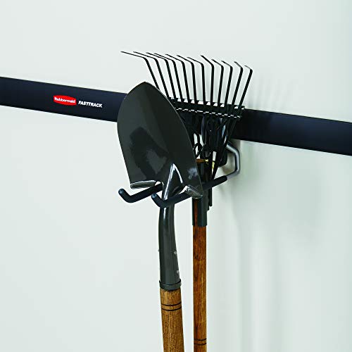 Rubbermaid Fast Track Wall Mounted Garage Storage Utility Multi Hook For Tools, Rope, And More, Supports Up To 50 Pounds Each (6 Pack) #TOP4