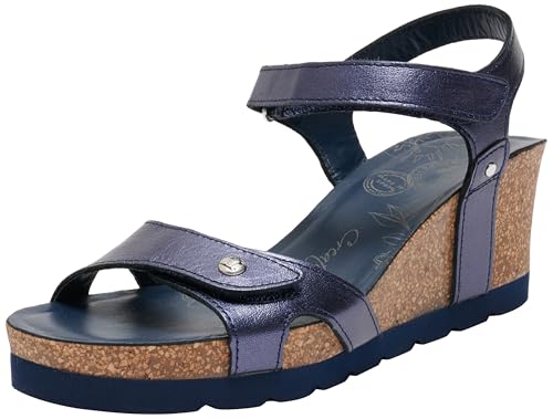 Panama Jack Julia Shine Wedge Sandal Marino B5, talla 38 EU, Marino B5, 38 EU