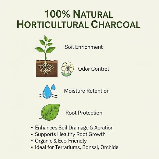 Image of CharGro Horticultural Charcoal 450g | Ideal for Orchid, Succulent & Terrarium Potting, Gardening Soil Mix | Natural Soil Filter Long Burning Coal for Havan, BBQ, Cooking & Pooja Dhoop