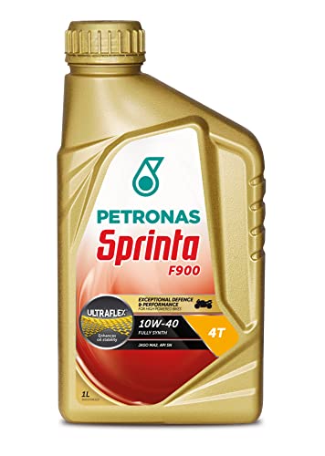 Petronas Sprinta Olio Motore 4T 100% Sintetico 4 Tempi F900 10W-40 - Confezione da 1 Litro
