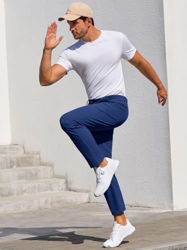 Image of Runcati Mens Stretch Golf Pants Casual Dress Pants Work Trousers