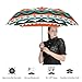 2 Fold Compact Travel Automatic Golf Umbrella, Fashion Sunny Rain Sunscreen Umbrella For Women Men Indiana Western Southwest Tribal Ethnic Aztec Geometric