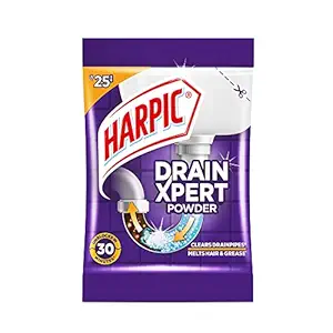 Harpic?Drain?Xpert?Drain?Cleaner Powder 50g | Effective sink cleaner, drain blockage remover, drain pipe cleaner