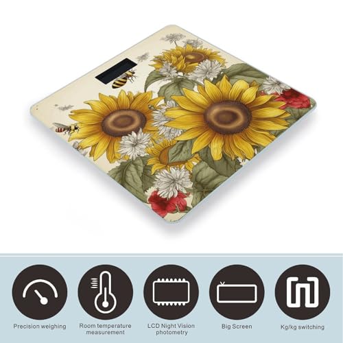 Báscula Digital de Baño con Vidrio Templado y Pantalla LCD miniatura 3