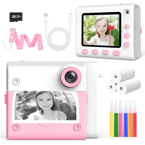 Immver Kids Camera, Dual-Lens Selfie Cameras, 2.8