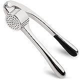 Zulay Premium Garlic Press - Soft Easy-Squeeze Ergonomic Handle, Sturdy Design Extracts More Garlic...
