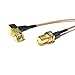 New SMA Female Jack nut Switch RP-SMA Male Plug Right Angle Pigtail Cable RG178 15CM 6