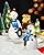 iStatue Resin Snowmen Figurines with Lighted Christmas Tree and Wreath 5'' - Set of 2 Battery Operated - Holiday Decorations Home Decor (Snowman)