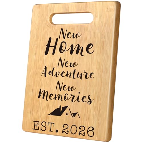 MY-ALVVAYS House Warming Gifts New Home, Perfect House Warming Gifts, New Home Gift Idea for Women Men Homeowner, New Apartment Essentials, New Home New Adventure New Memories 2026 Cutting Board