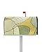 Magnetic Mailbox Cover Line Graffiti Hand Painted Art Abstract Yellow Green Standard Size Removable Post Letter Box Cover Waterproof Garden Yard Outdoor Decoration