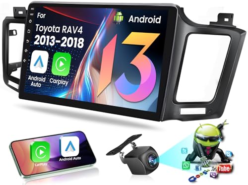 for Toyota RAV4 2013-2018 – 10.2” ?Online Upgrade OTA System? IPS Android Car Radio, 8core+64G, Wireless CarPlay/Android Auto, 5G WiFi, GPS Navigation, Bluetooth, Backup Camera, Mirror Link