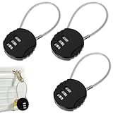 JUGUTA 3 Pcs Candado De Combinación De 3 Dígitos, Candado De Alambre Para Equipaje Para Gimnasio Maleta Equipaje
