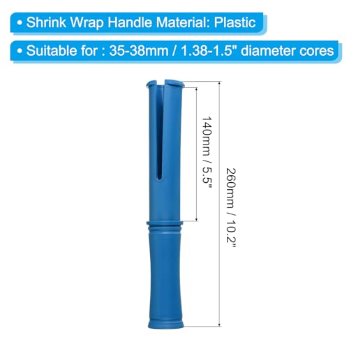 PATIKIL 10 Schrumpffolien Handgriff 2Stk Stretchfolie Abspender Dehnfolie Spender Klein Hand Dispenser Saver für 1.5 Kern Möbel Umhüllung Umzug Verpackung Lagerräume Blau