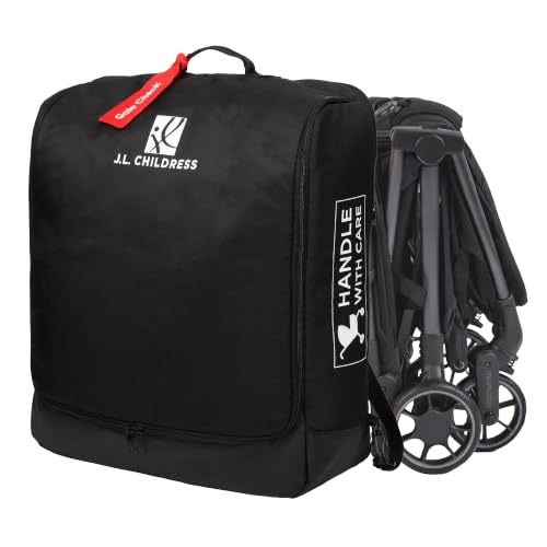 J.L. Childress Compact Stroller Travel Bag for Airplane - Padded, Black