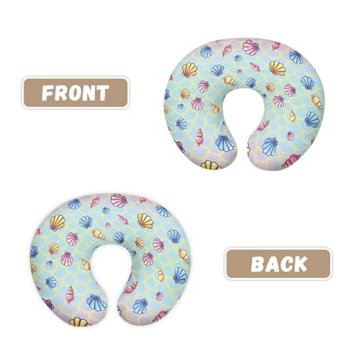 Image of Colorful Shell Pillow Cover for Infant Snug, Removable Soft Breastfeeding Pillow Slipcover, Durable Neutral Breastfeeding Pillow Cover