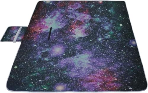 レジャーシート 夜の星空 ピクニック 折りたたみ 撥水 アウトドア クッション マット コンパクト 花見 運動会 キャンプ 遠足 花火大会 ヨガ 座布団 厚手 大判 145x150cm 持ち運び便利