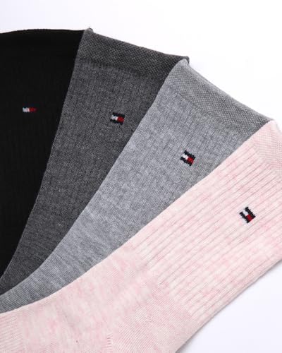 Image of Tommy Hilfiger Womens Crew Socks - 4 Pack Cushioned Crew Socks with Arch Support, Soft Athletic Socks for Women