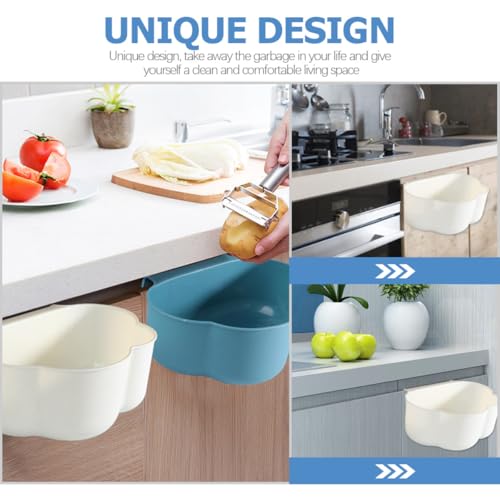 Caneca de basura colgante de cocina blanca con forma de nube miniatura 3