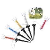 Magnetic Golf Tees 5 Pack - Flexible Polymer Training Tees with 360° Rotating Base, Low-Friction Crown & Patented Bounce Tech for +15 Yards, USGA Approved - Fits Taylormade/Callaway Drivers