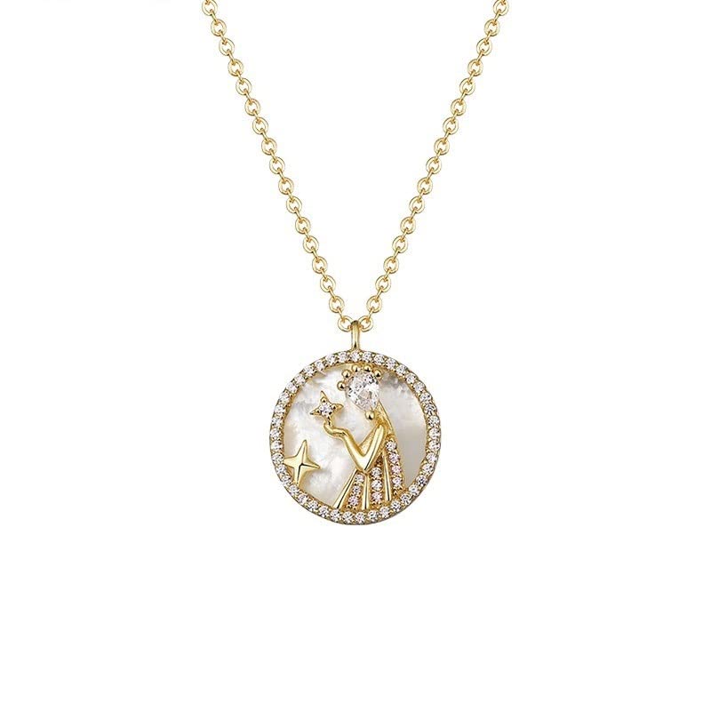 Collier astrologique rond en argent le cadeau d'anniversaire parfait pour votre femme