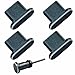 Hitefu 4 Packs USB C Port Cover, Silicone Charging Port Plug, Grey Type C Dust Plug Compatible with iPhone 15,16 Series, Galaxy S24-S20, Other USB C Port